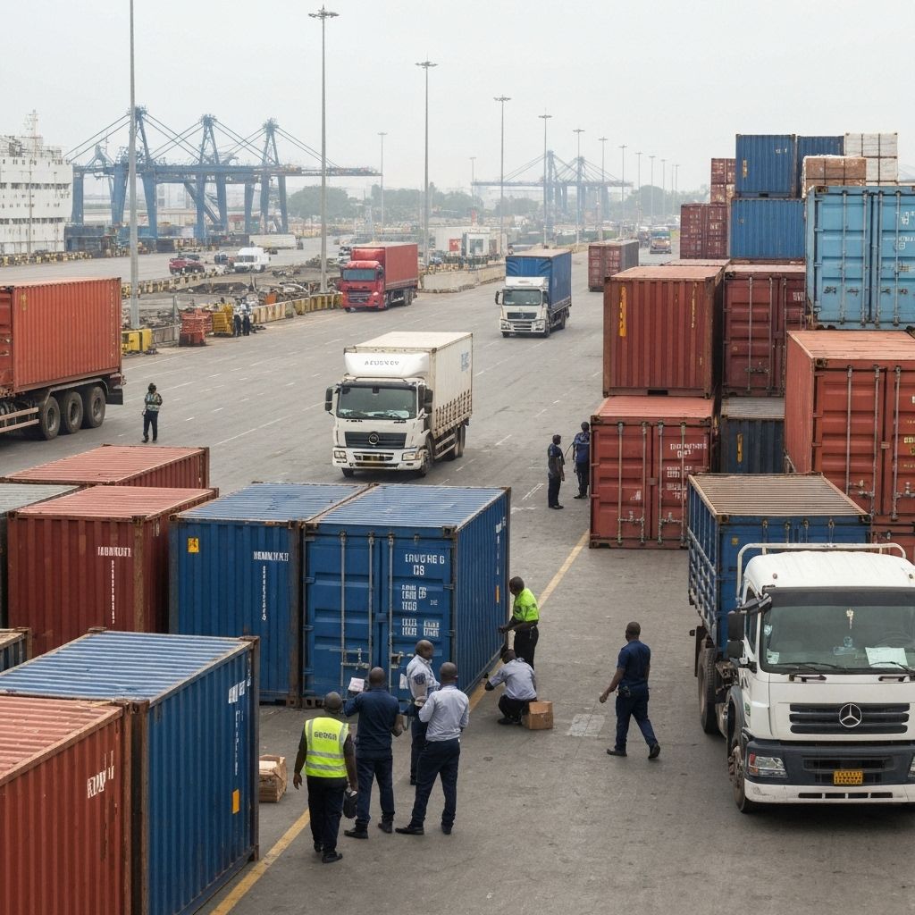 Customs clearance operations and documentation processing at Nigerian port